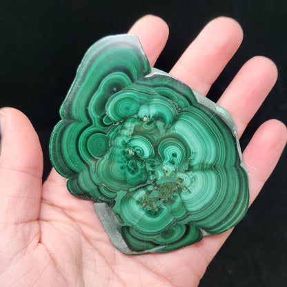 Malachite Slice 96g, Polished Crystal