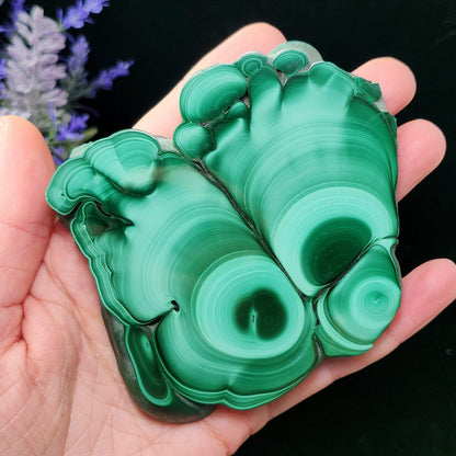 Malachite Slice 214g, Polished Crystal