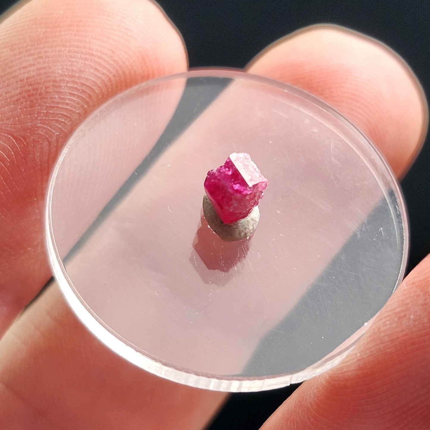 Bixbite Crystal from Utah .45ct, Red Beryl Authentic Specimen