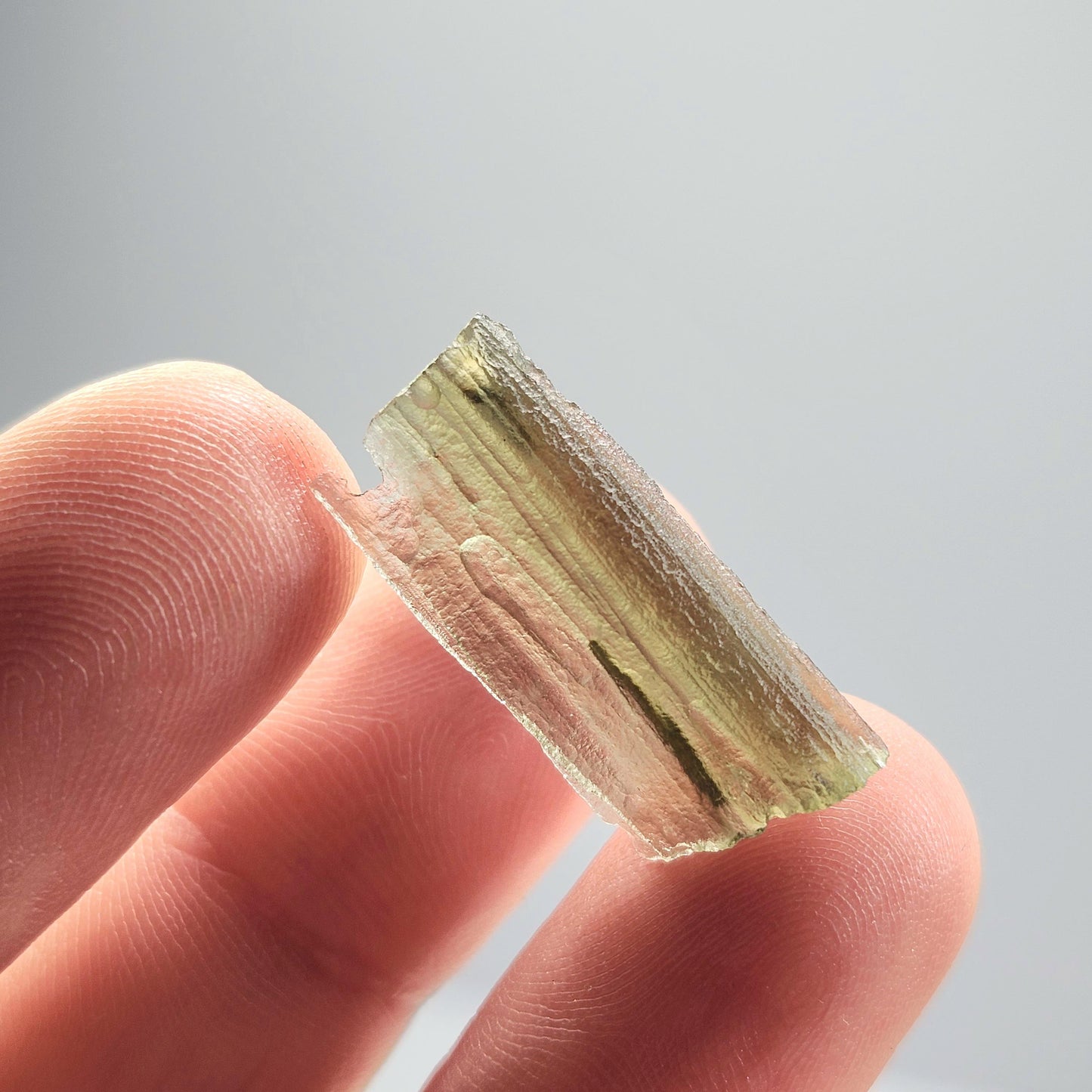 Genuine Moldavite Specimen 1.2g, Authentic Raw Moldavite Crystal