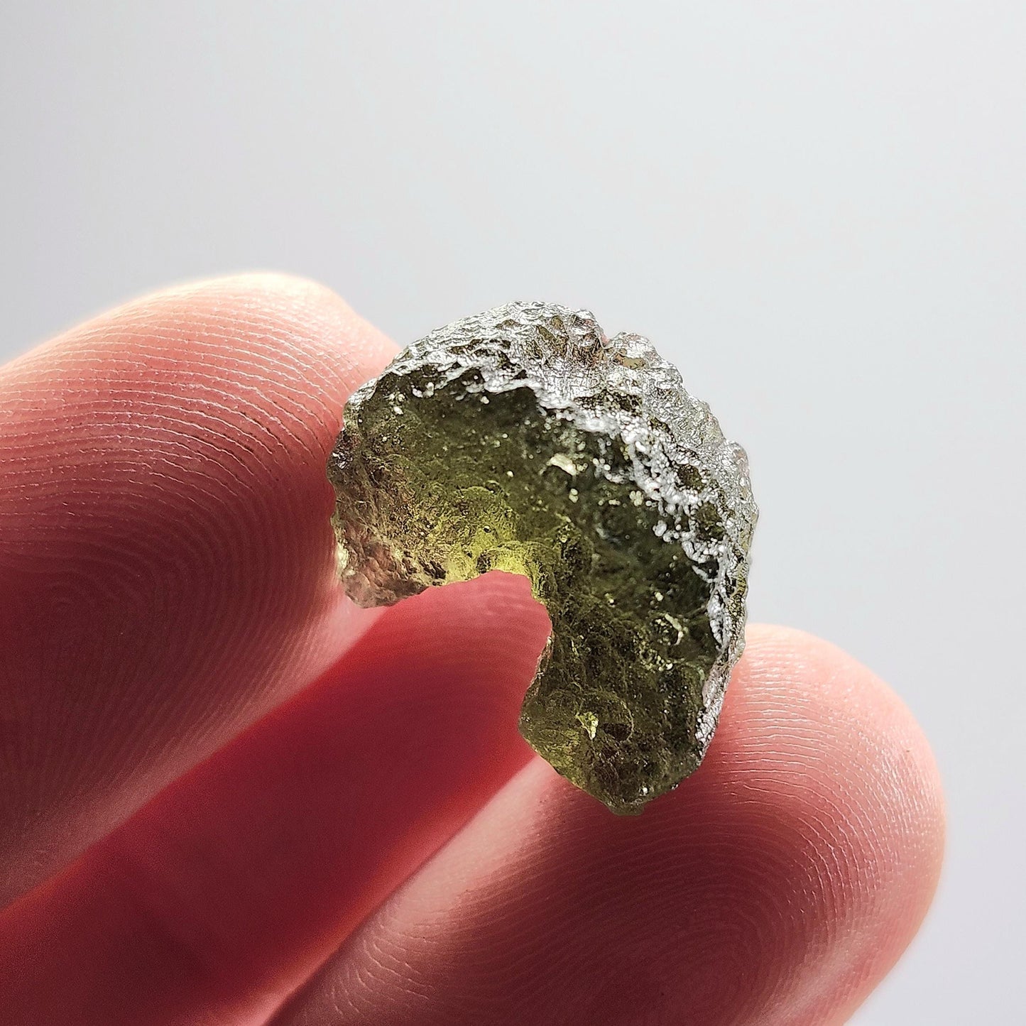 Genuine Moldavite Specimen 2.2g, Authentic Raw Moldavite Crystal