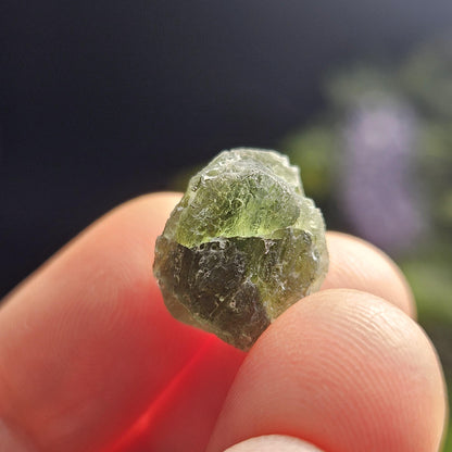 Genuine Moldavite Specimen 2g, Authentic Raw Moldavite Crystal