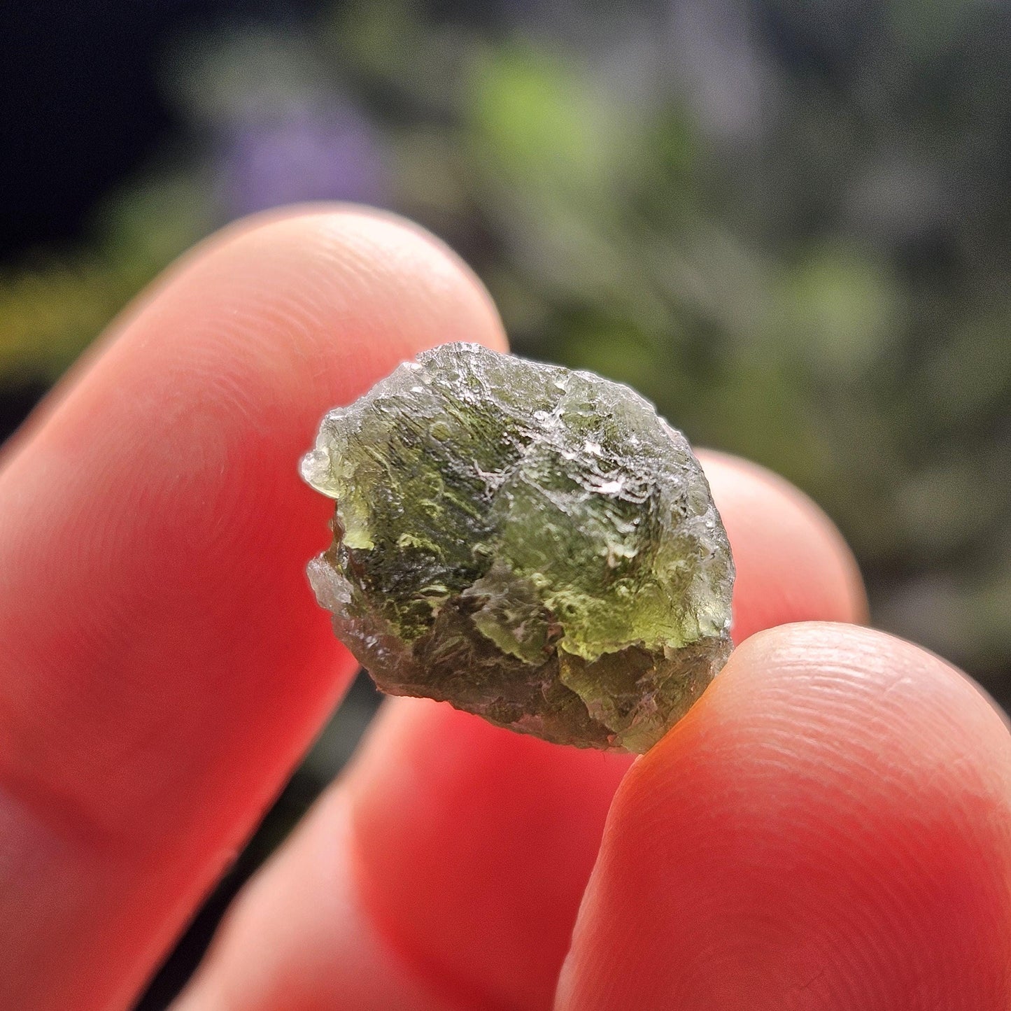 Genuine Moldavite Specimen 2g, Authentic Raw Moldavite Crystal