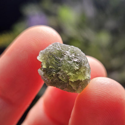 Genuine Moldavite Specimen 2g, Authentic Raw Moldavite Crystal