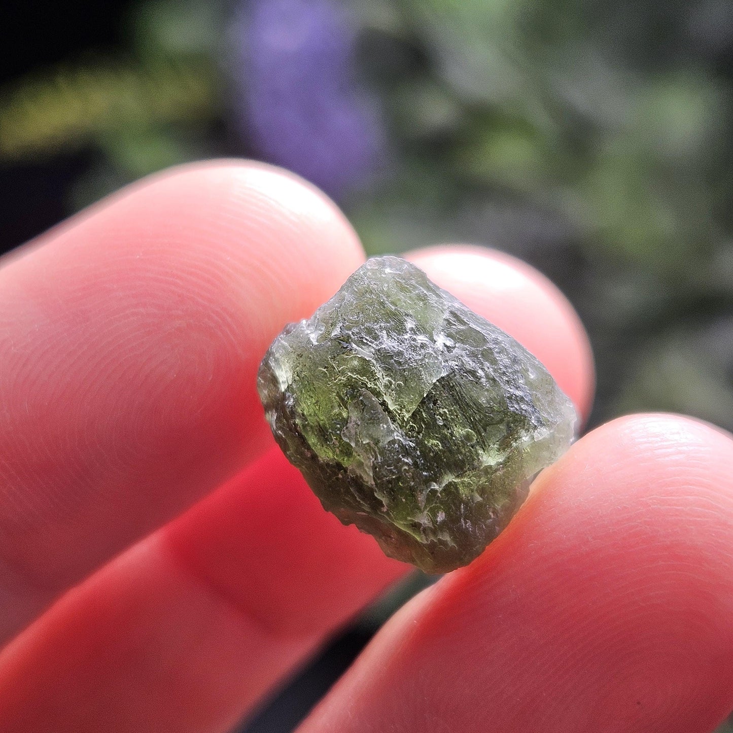 Genuine Moldavite Specimen 2g, Authentic Raw Moldavite Crystal