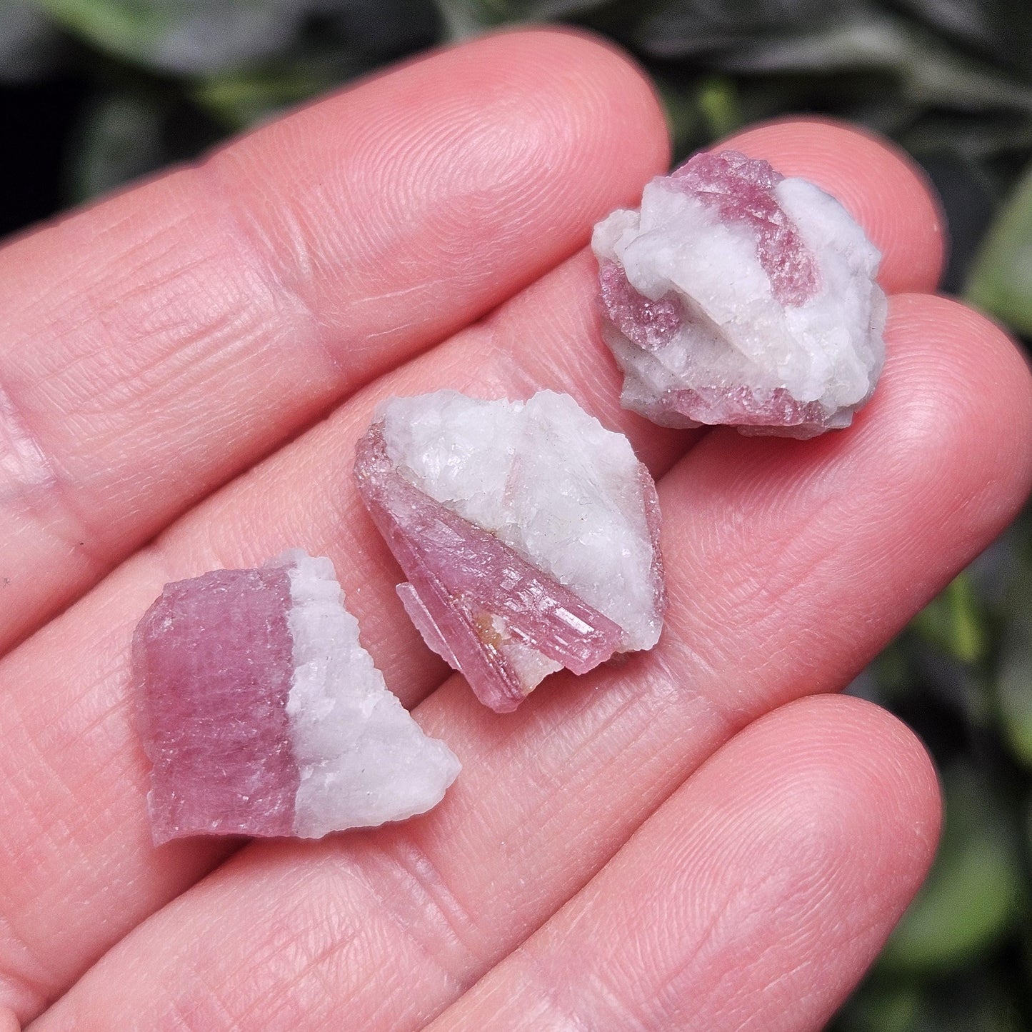 Pink Tourmaline & Quartz, Raw Crystal from Brazil