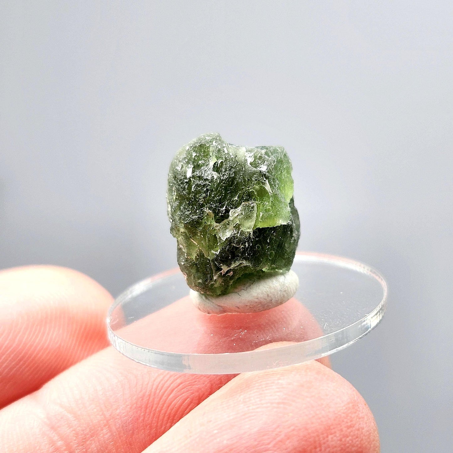 Genuine Moldavite Specimen 2g, Authentic Raw Moldavite Crystal