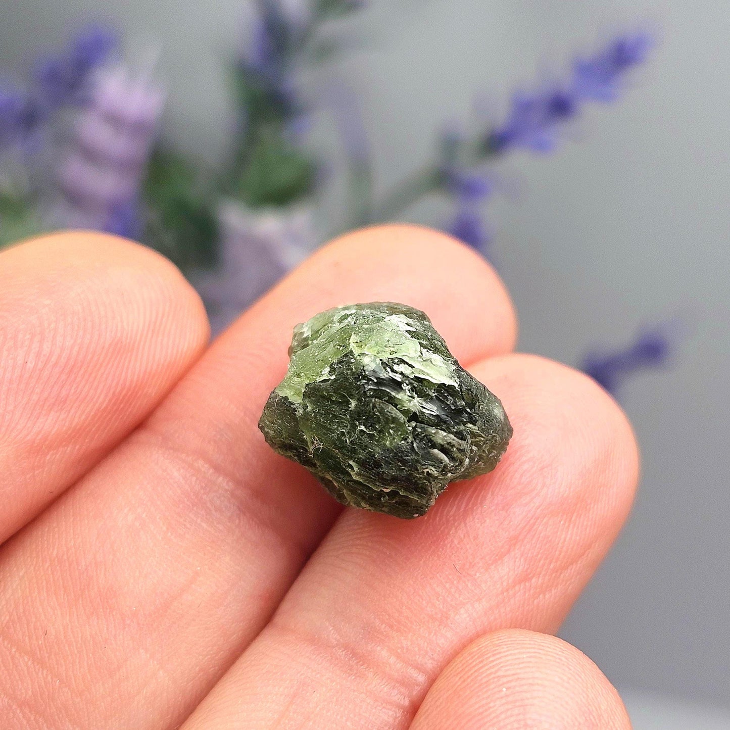 Genuine Moldavite Specimen 2g, Authentic Raw Moldavite Crystal