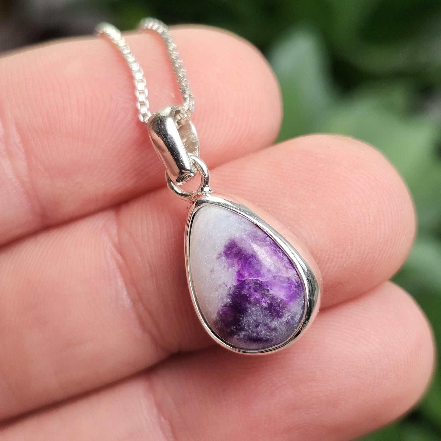 Sugilite Pendant, Sterling Silver Sugilite Necklace