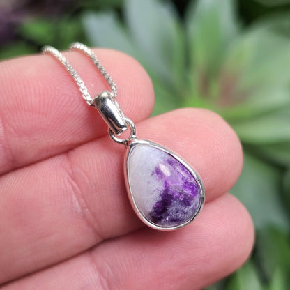 Sugilite Pendant, Sterling Silver Sugilite Necklace