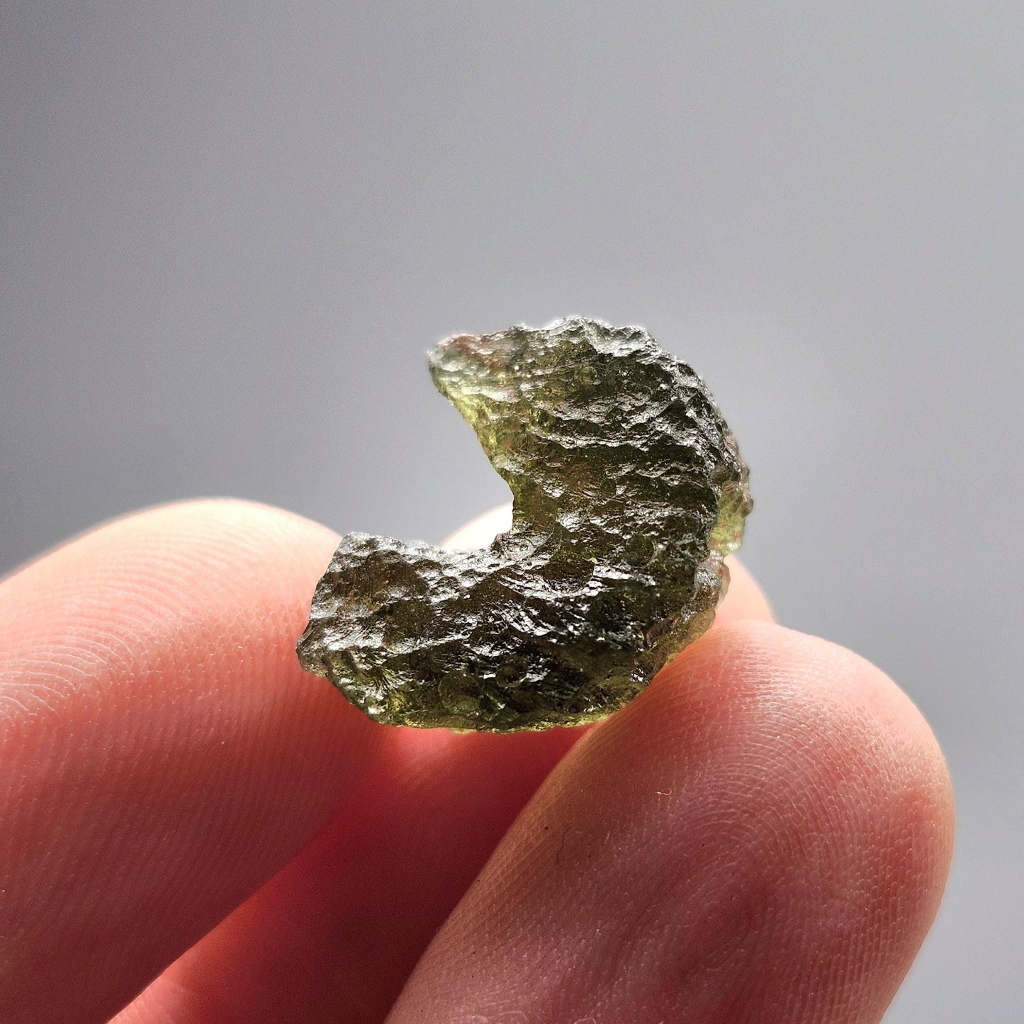 Genuine Moldavite Specimen 2.2g, Authentic Raw Moldavite Crystal