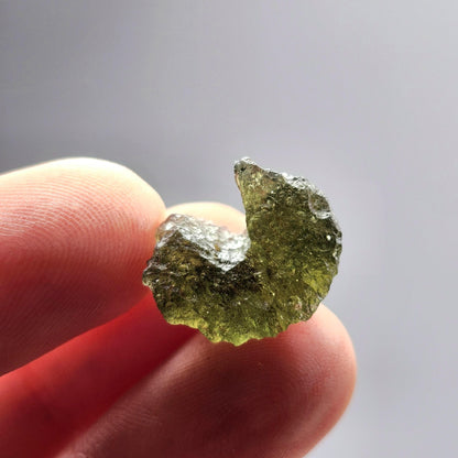 Genuine Moldavite Specimen 2.2g, Authentic Raw Moldavite Crystal