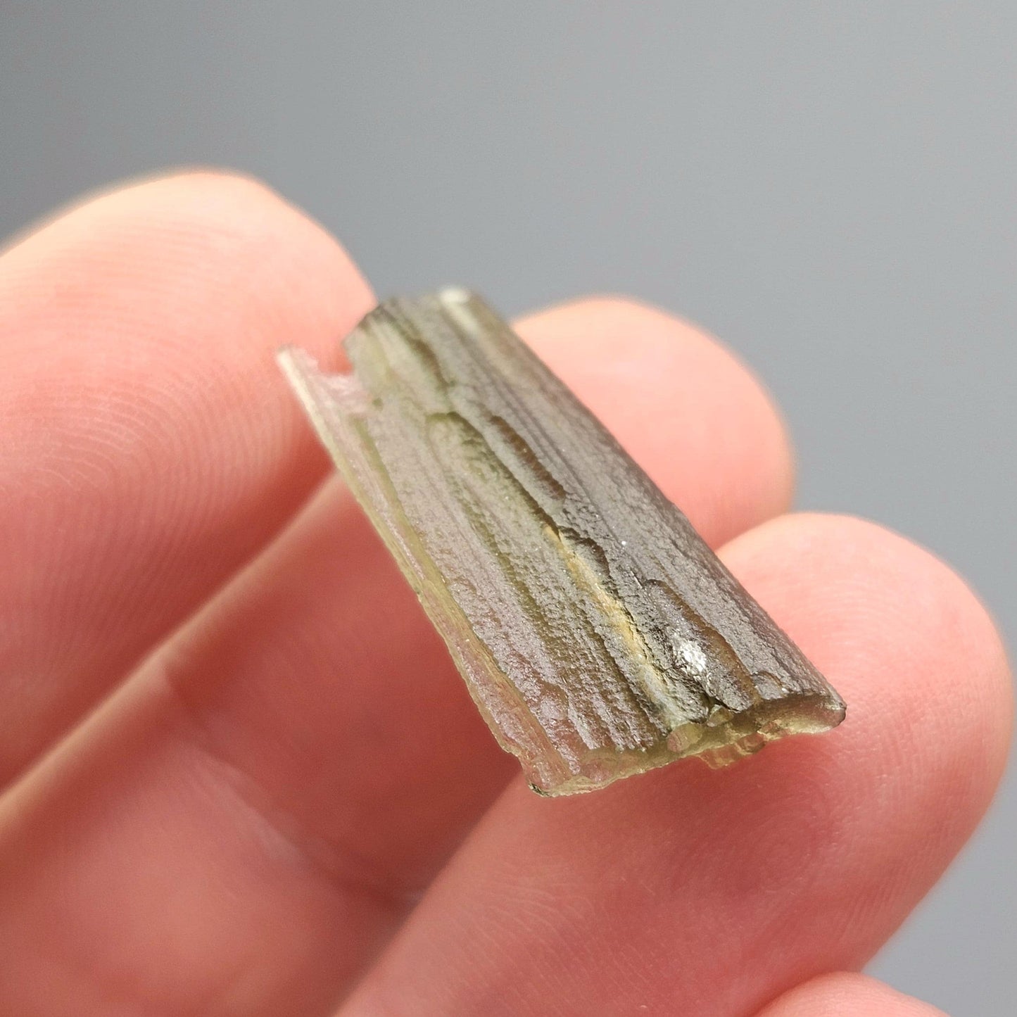 Genuine Moldavite Specimen 1.2g, Authentic Raw Moldavite Crystal