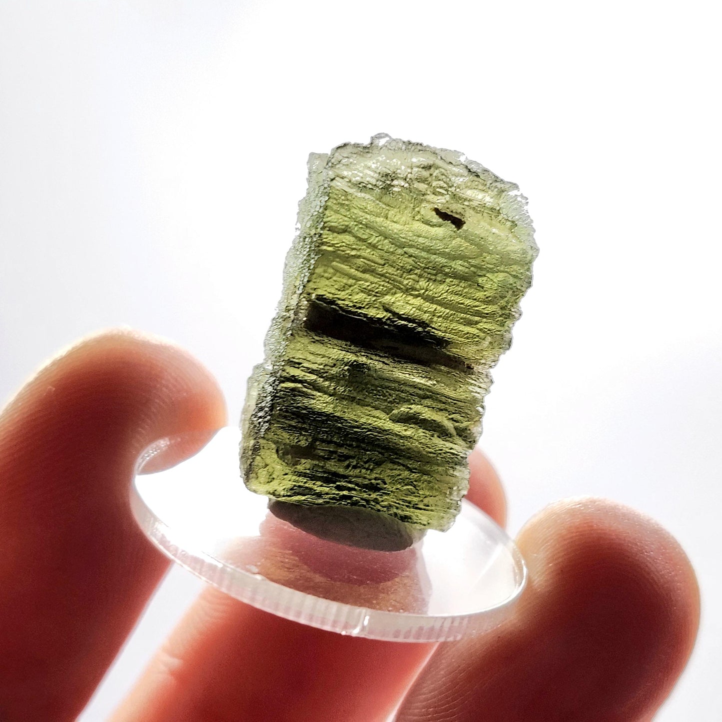 Genuine Moldavite Specimen 3.6g, Authentic Raw Moldavite Crystal