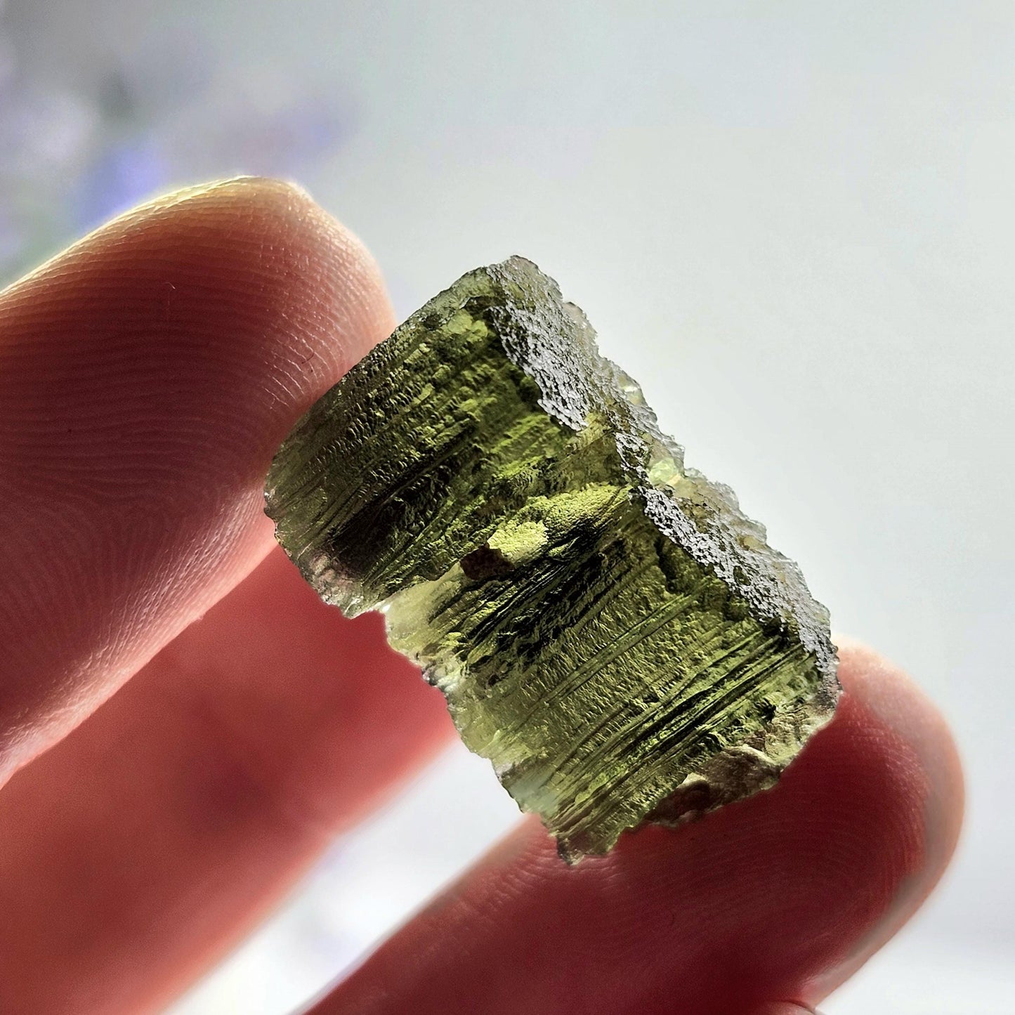 Genuine Moldavite Specimen 3.6g, Authentic Raw Moldavite Crystal