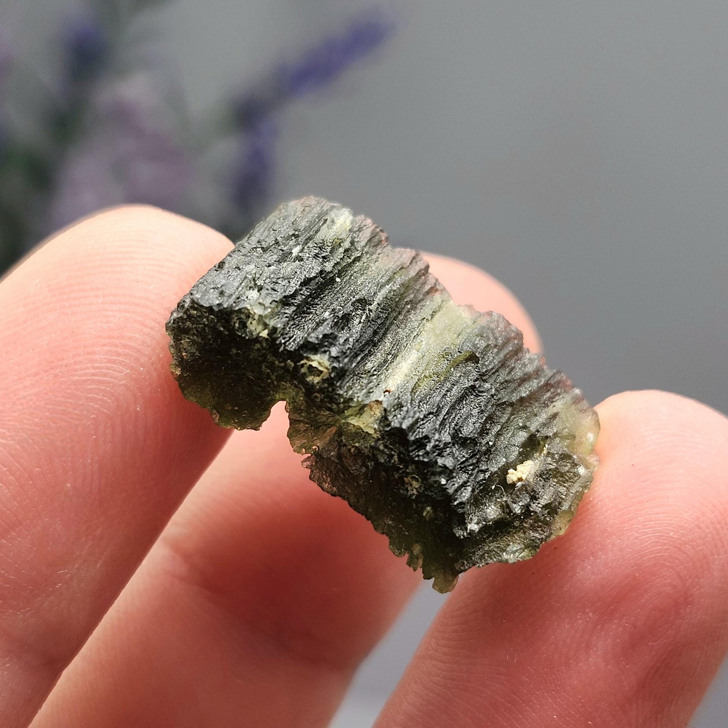 Genuine Moldavite Specimen 3.6g, Authentic Raw Moldavite Crystal