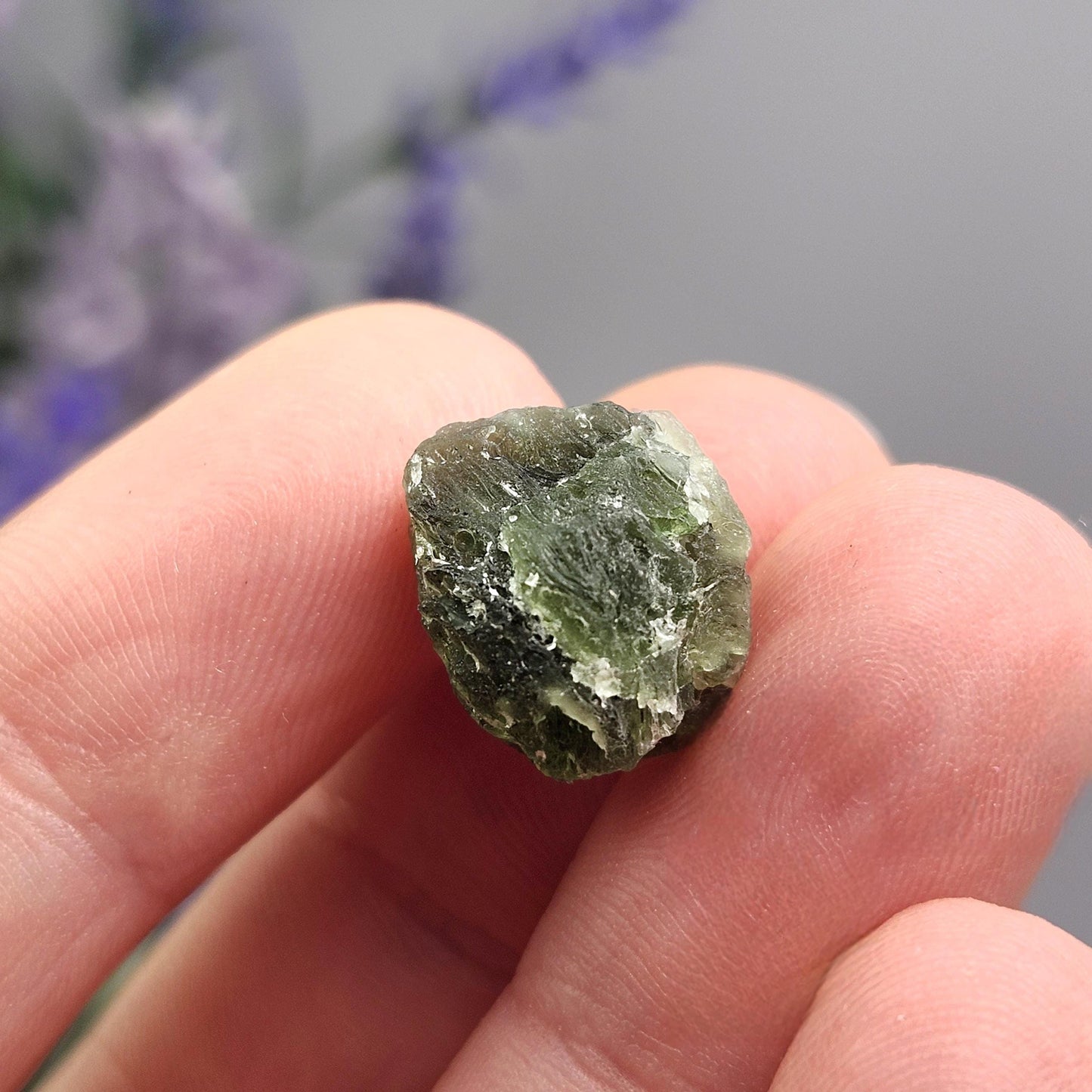 Genuine Moldavite Specimen 2g, Authentic Raw Moldavite Crystal
