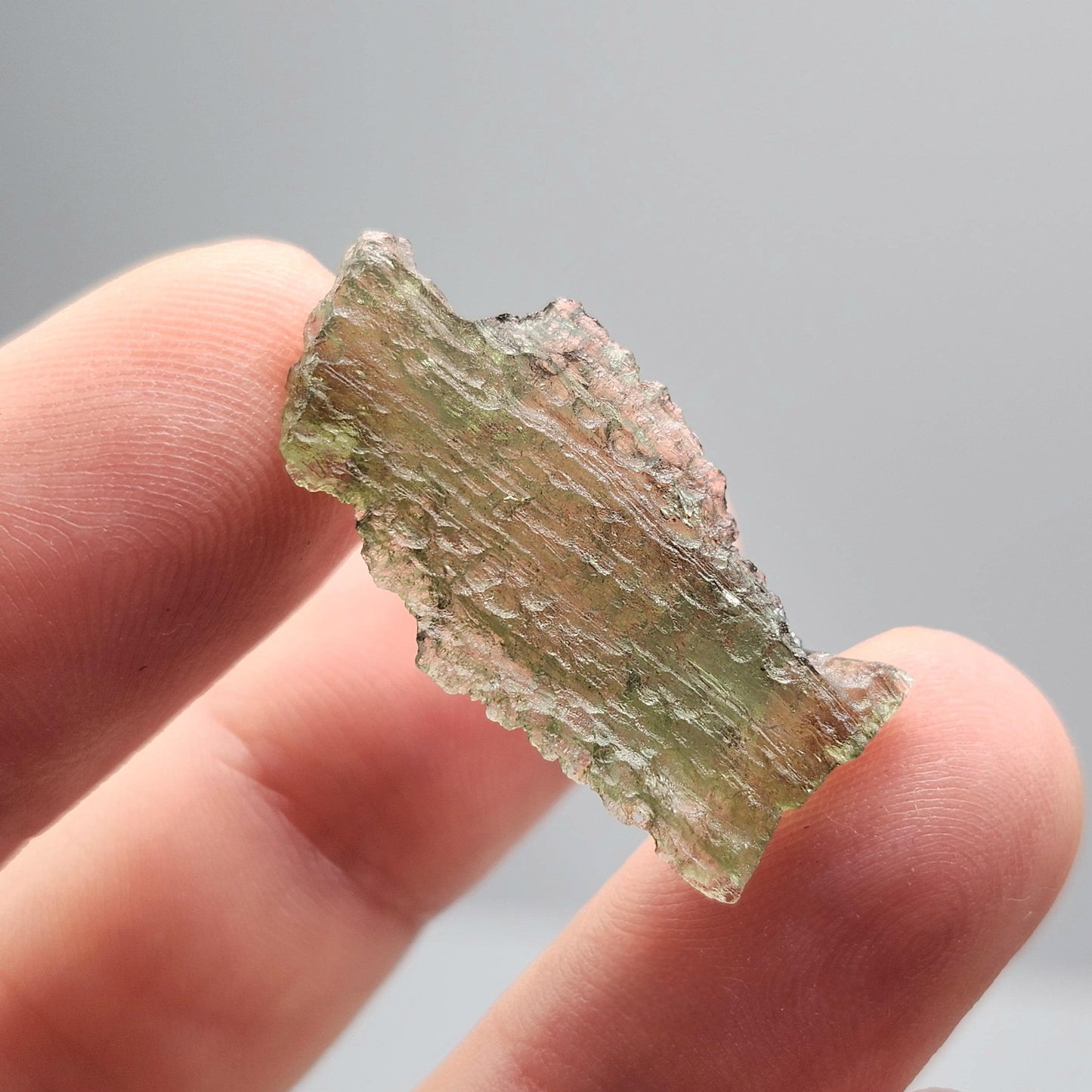 Genuine Moldavite Specimen 1.8g, Authentic Raw Moldavite Crystal