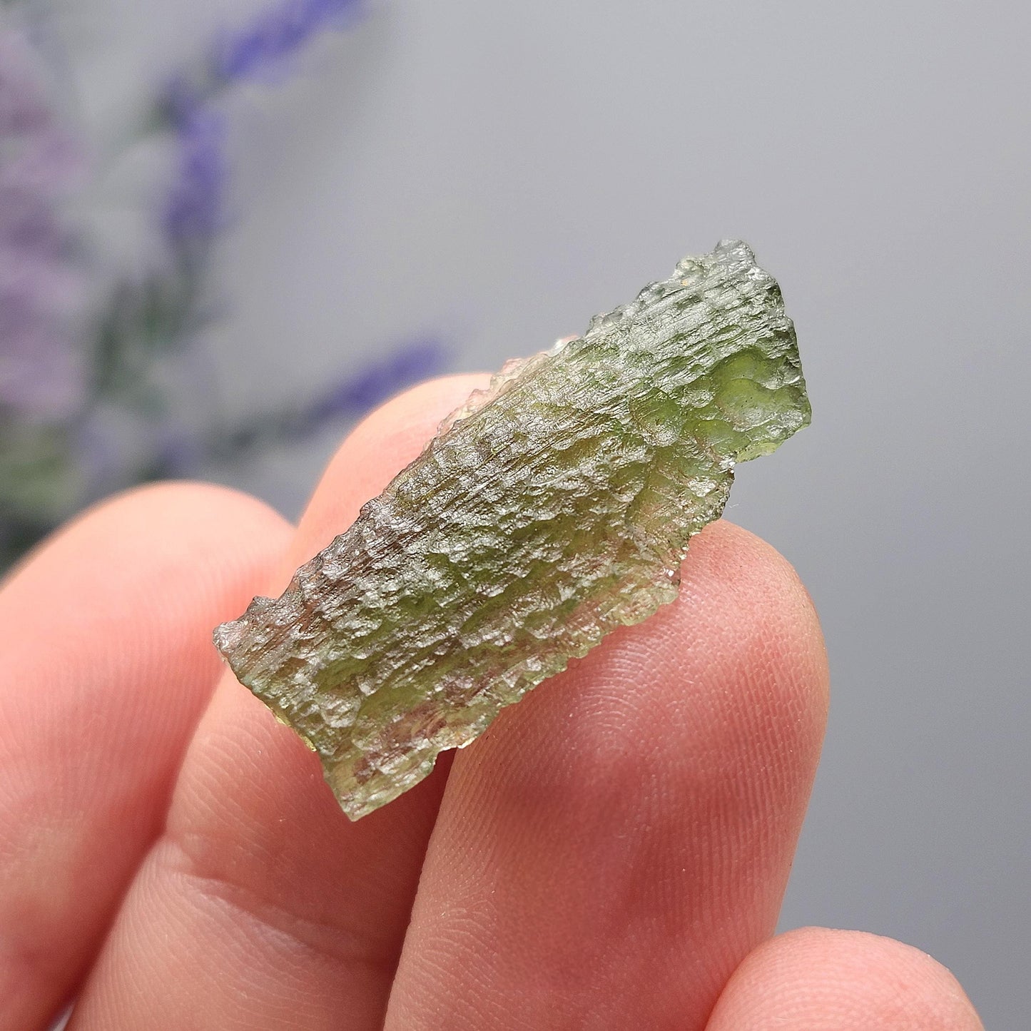 Genuine Moldavite Specimen 1.8g, Authentic Raw Moldavite Crystal