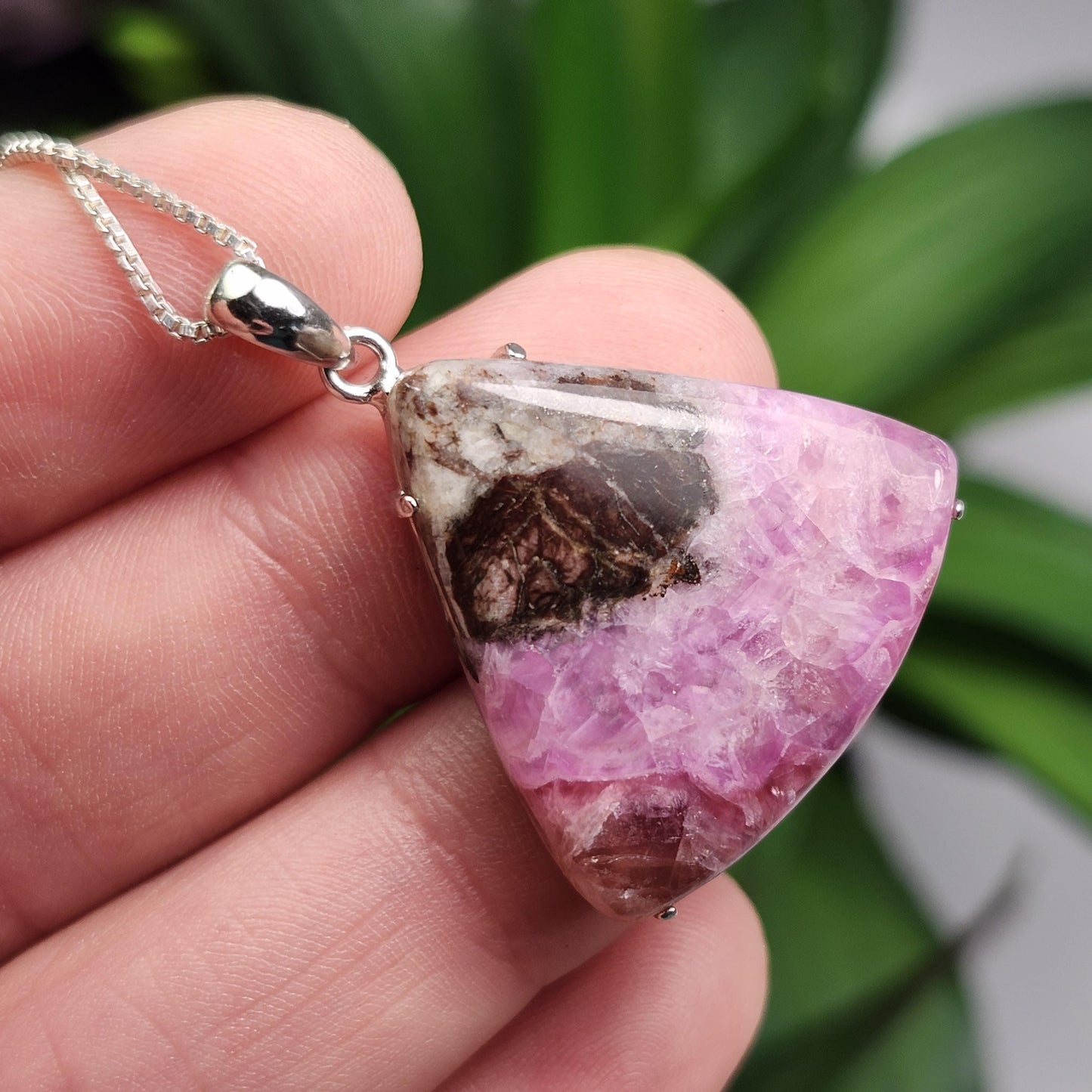 Cobalto Calcite Pendant, Sterling Silver Pink Cobalto Calcite Jewelry