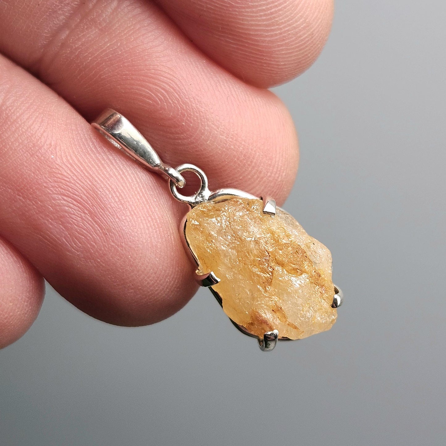 Golden Phenacite Crystal Pendant, Sterling Silver Nigerian Phenakite Necklace