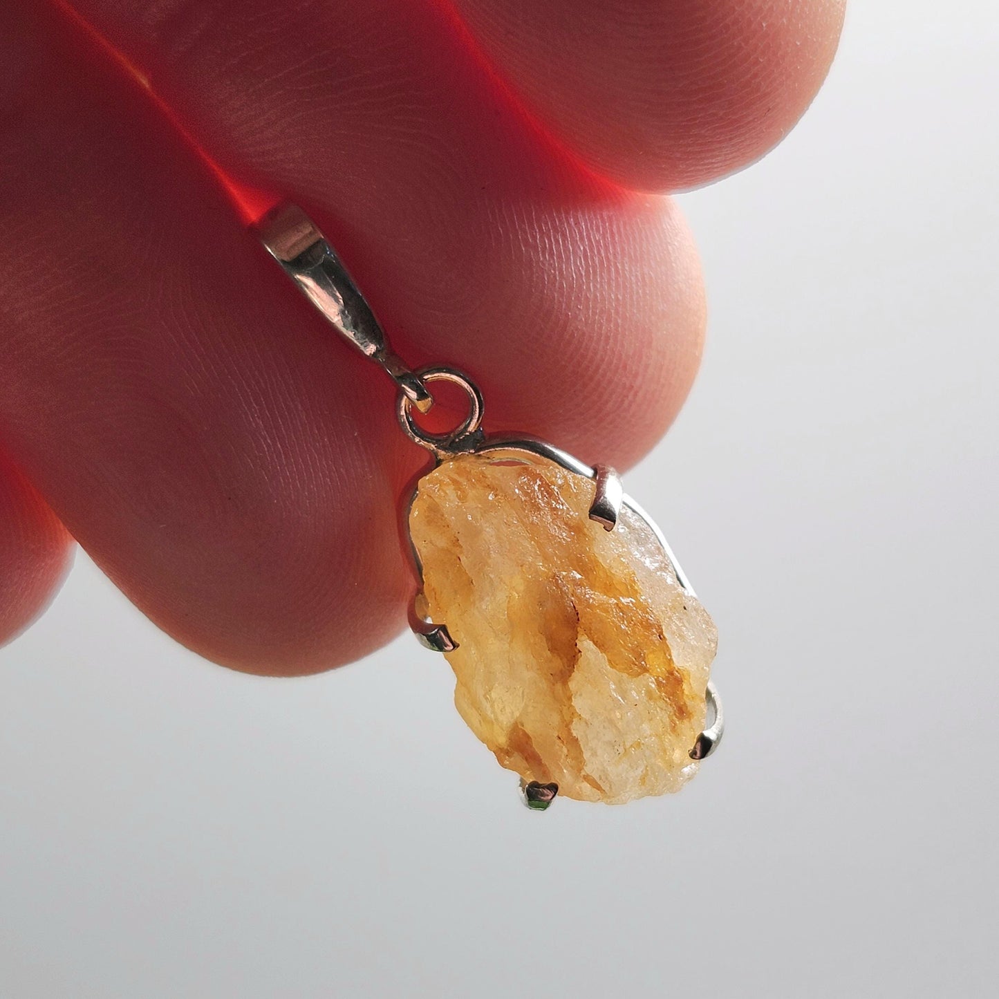 Golden Phenacite Crystal Pendant, Sterling Silver Nigerian Phenakite Necklace