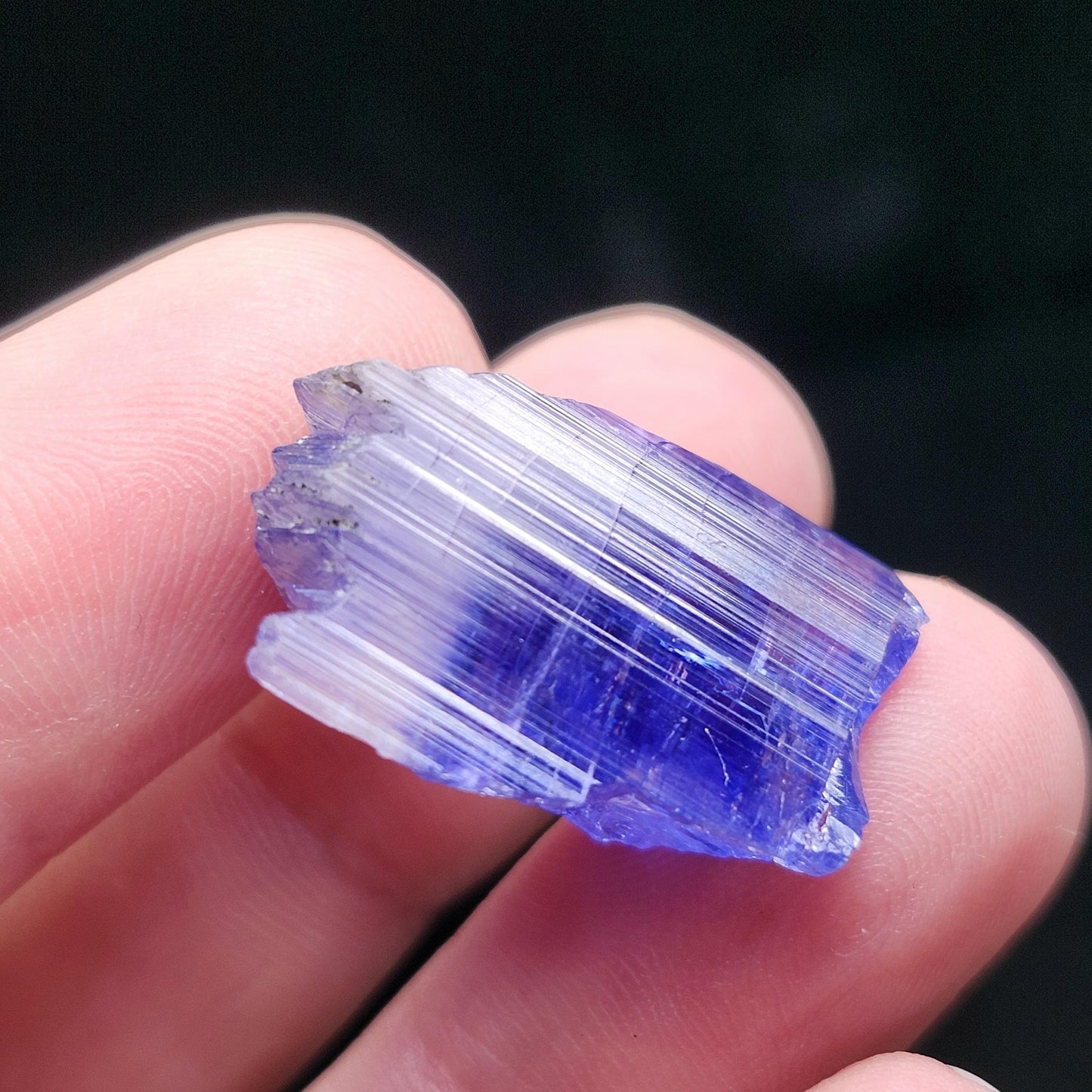 Terminated Tanzanite Crystal 5.8g, Raw Bicolor Tanzanite Specimen