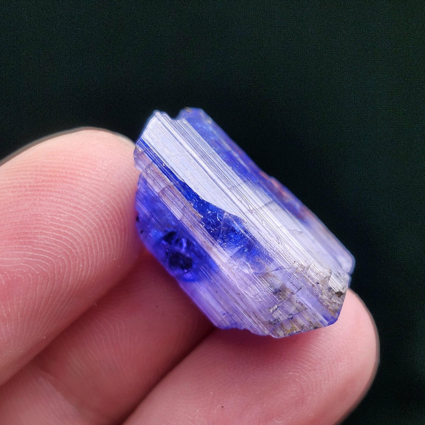 Terminated Tanzanite Crystal 5.8g, Raw Bicolor Tanzanite Specimen