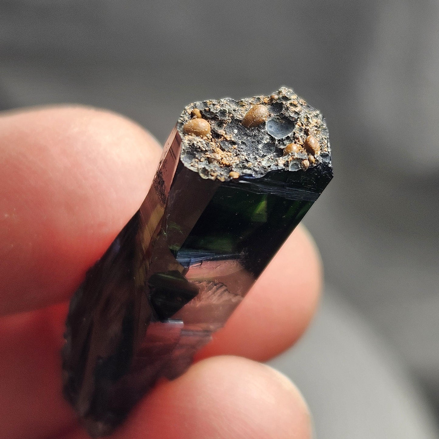 Vivianite Crystal Specimen, 3.5g Terminated Crystal