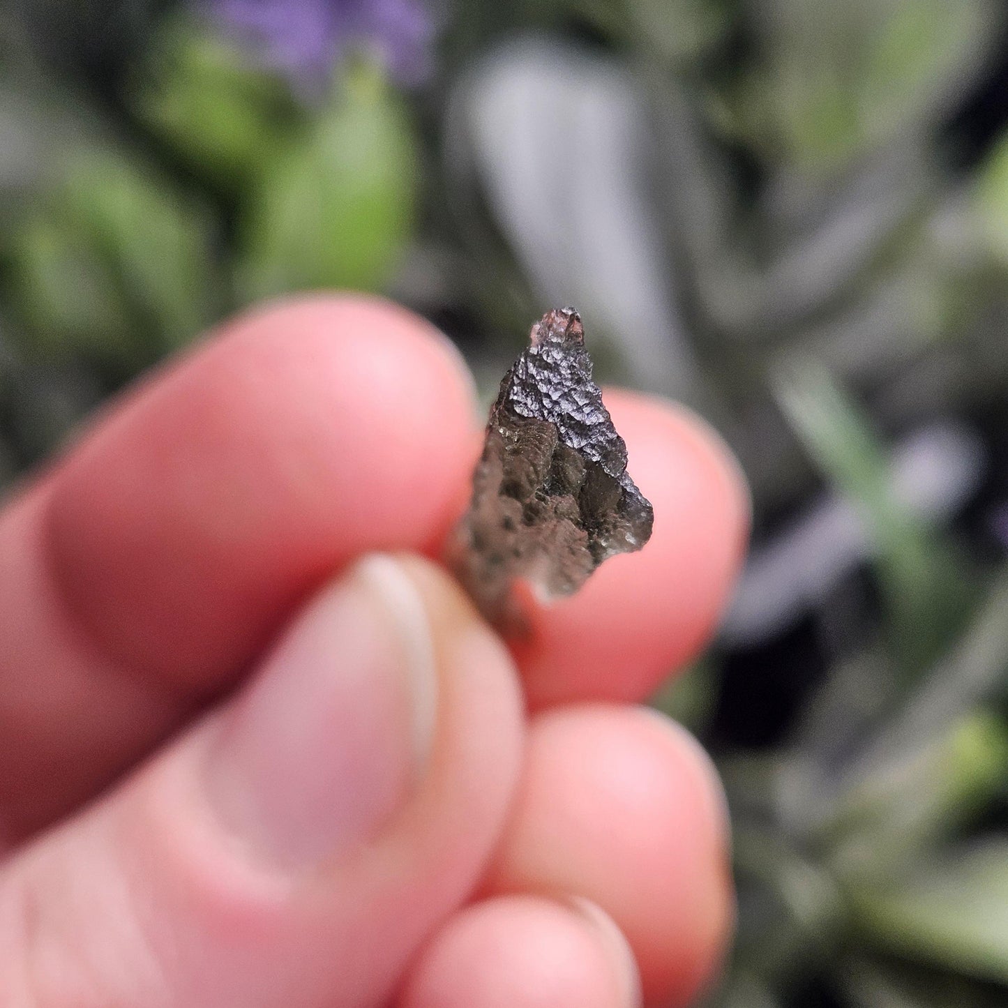 Moldavite Angel Chiming Tektite .8g, Genuine Moldavite