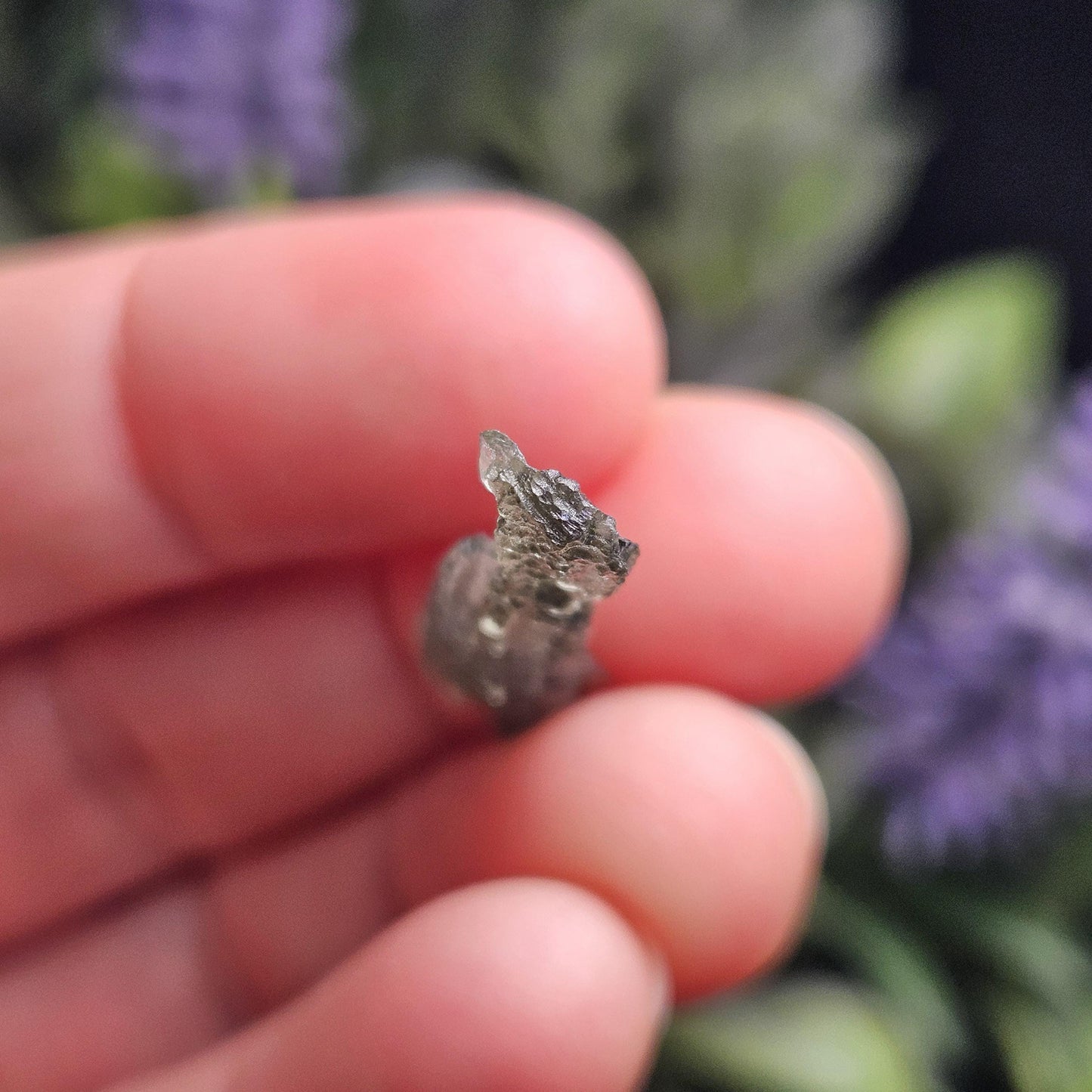 Moldavite Angel Chiming Tektite .8g, Genuine Moldavite