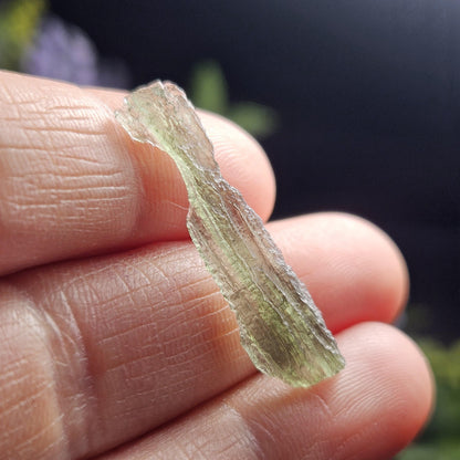 Moldavite Angel Chiming Tektite .8g, Genuine Moldavite