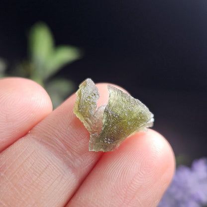 Moldavite Angel Chiming Tektite .94g, Genuine Moldavite