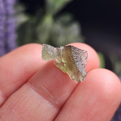 Moldavite Angel Chiming Tektite .62g, Genuine Moldavite
