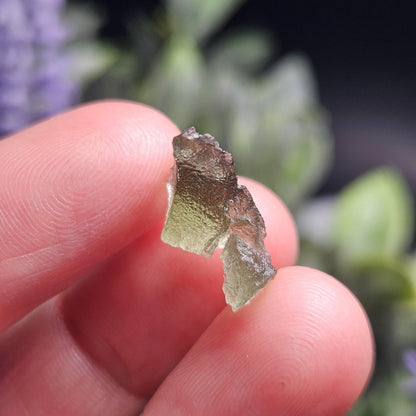 Moldavite Angel Chiming Tektite .62g, Genuine Moldavite