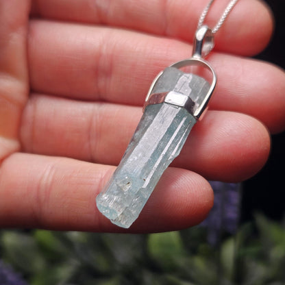 Terminated Aquamarine Crystal Pendant