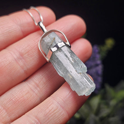 Terminated Aquamarine Crystal Pendant