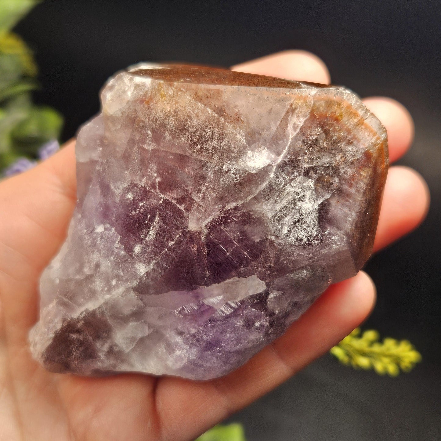 Red Capped Thunder Bay Amethyst from Canada, 199g