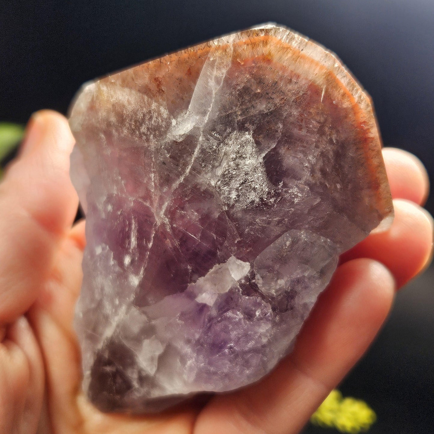 Red Capped Thunder Bay Amethyst from Canada, 199g