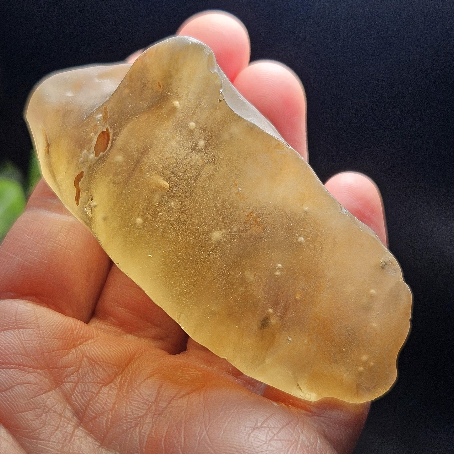 Libyan Desert Glass Specimen 81g, Raw Libyan Gold Tektite Crystal