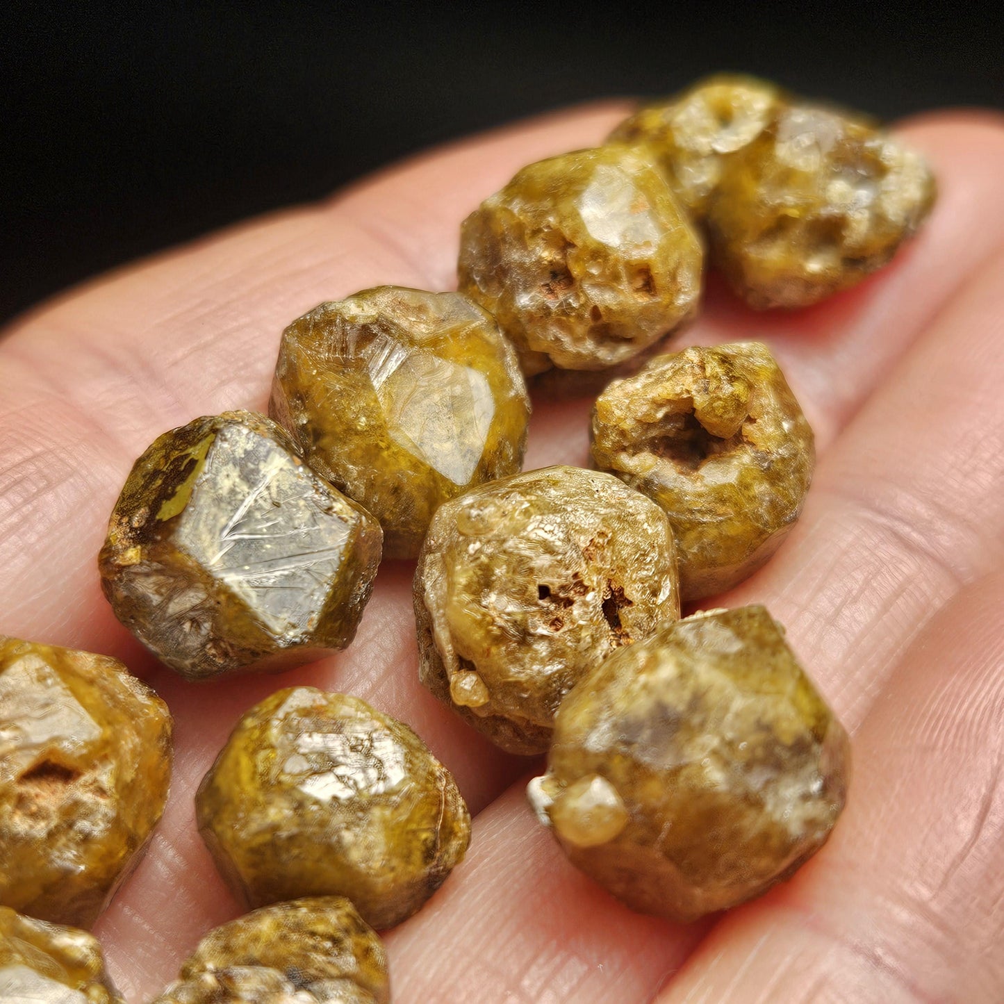 Mali Green Garnet Crystal, Raw Garnet Dodecahedron, Andradite & Grossular Specimens