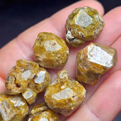 Mali Green Garnet Crystal, Raw Garnet Dodecahedron, Andradite & Grossular Specimens