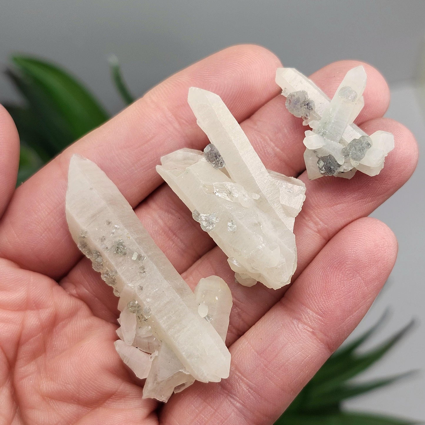 UV Reactive Fluorite on Quartz, Fluorescent Fluorite & Quartz