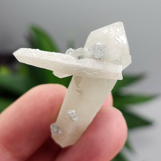 UV Reactive Fluorite on Quartz, Fluorescent Fluorite & Quartz