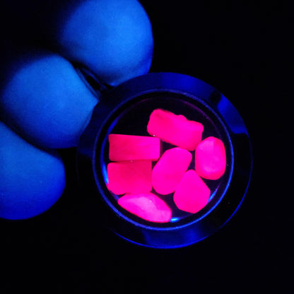 Ruby Crystal Pendant, UV Reactive Ruby Locket Necklace