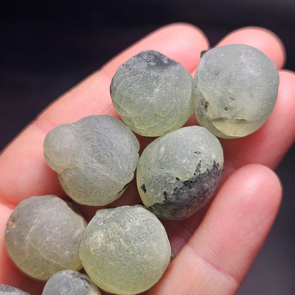 Prehnite Nodule Crystal with Epidote: Natural Specimen from Mali