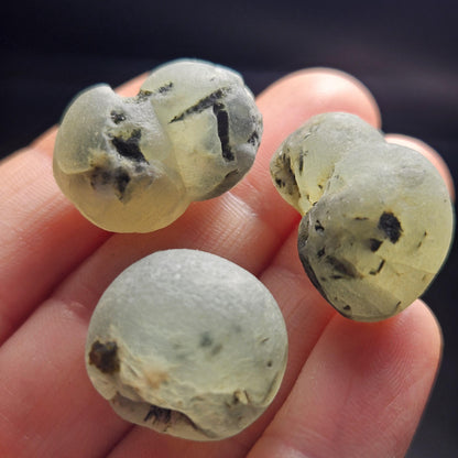 Prehnite Nodule Crystal with Epidote: Natural Specimen from Mali