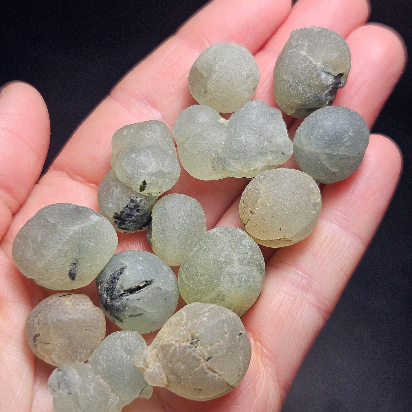 Prehnite Nodule Crystal with Epidote: Natural Specimen from Mali