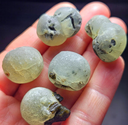 Prehnite Nodule Crystal with Epidote: Natural Specimen from Mali