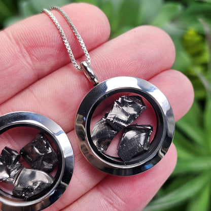 Shungite Pendant, Noble Elite Shungite Crystal Necklace